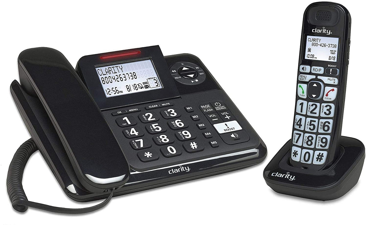 Telefone Amplificado Clarity Com Botões De Foto - Amplificação 18dB - Compatível Aparelho Auditivo