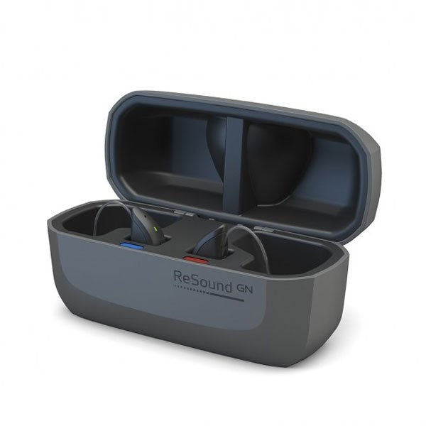 The ReSound Nexia Standard Charger is a simplified counter top charging station for rechargeable ReSound Nexia hearing aids.