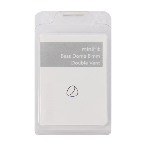 miniFit Bass Dome 8mm Double Vent for Bernafon, Sonic and Phillips RITE Hearing Aids 