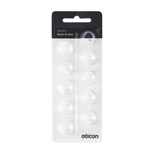 Oticon miniFit Open 6mm Dome Piece in new 2020 Packaging