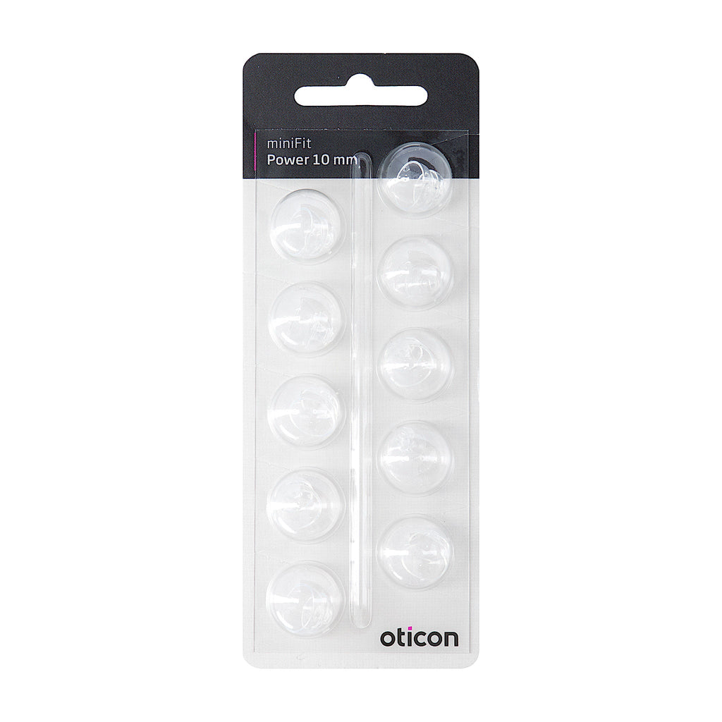 Oticon Minifit Power 6mm Dome Pieces - 10 Pack Replacement Domes For Oticon Alta & Other Hearing Aids