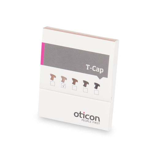 Oticon T-Cap Microphone Protectors in Medium Brown