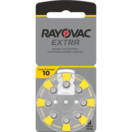 Rayovac Extra Advanced Size 10 Hearing Aid Batteries 8 Pack 2020 Packaging