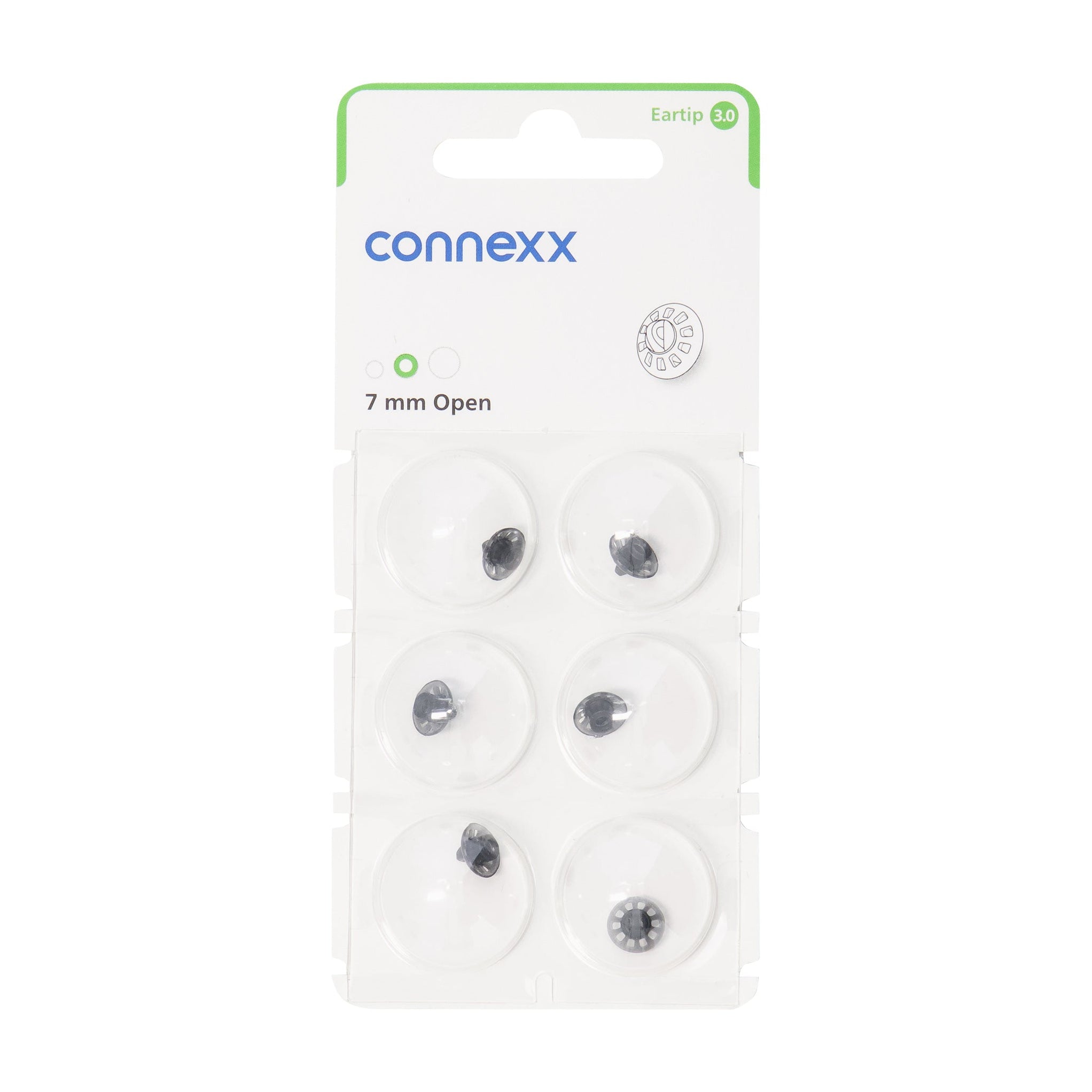 Connexx Eartip 3.0 7mm Open Buy Hearing Aid Domes Online Now — Shop
