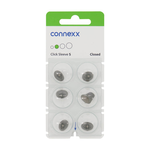 Connexx Click Sleeve S Closed for Signia, Siemens and Rexton RIC Hearing Aids  Edit alt text