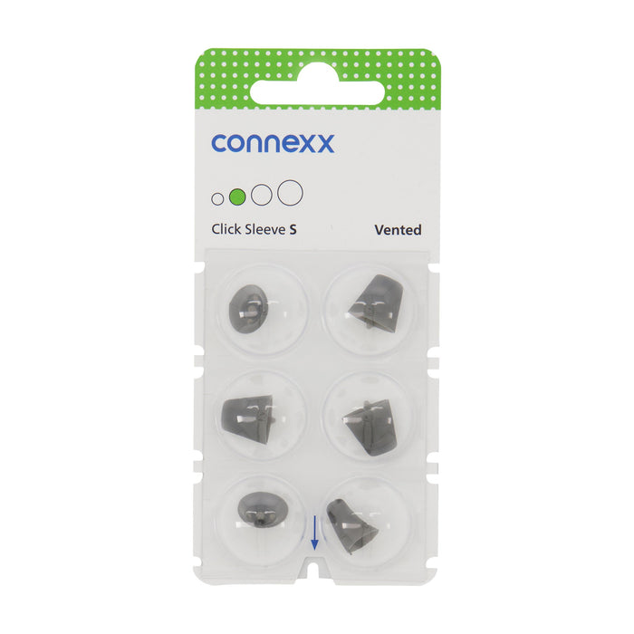 Connexx Click Sleeve S Vented for Signia, Siemens or Rexton RIC Hearing Aids  Edit alt text