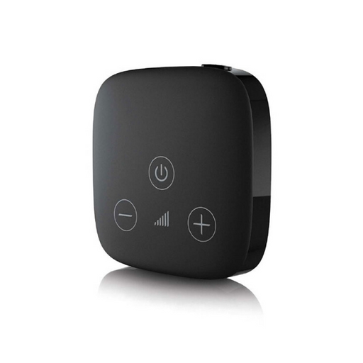 The Unitron TV Connector wirelessly connects your Move, Jump, Fit or Stride wireless hearing devices.